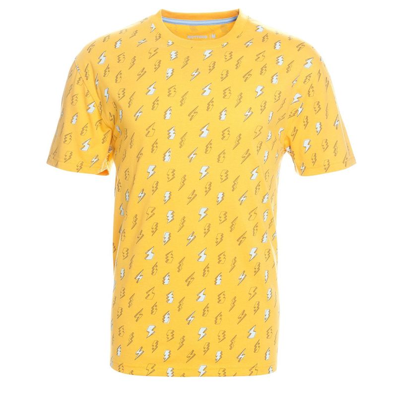 Polera Manga Corta Jersey Print Amarillo-0