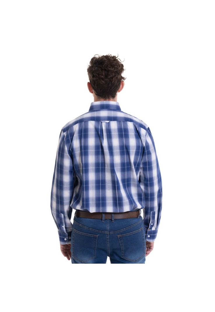 Camisa Trevira Cuadros  Azul-1