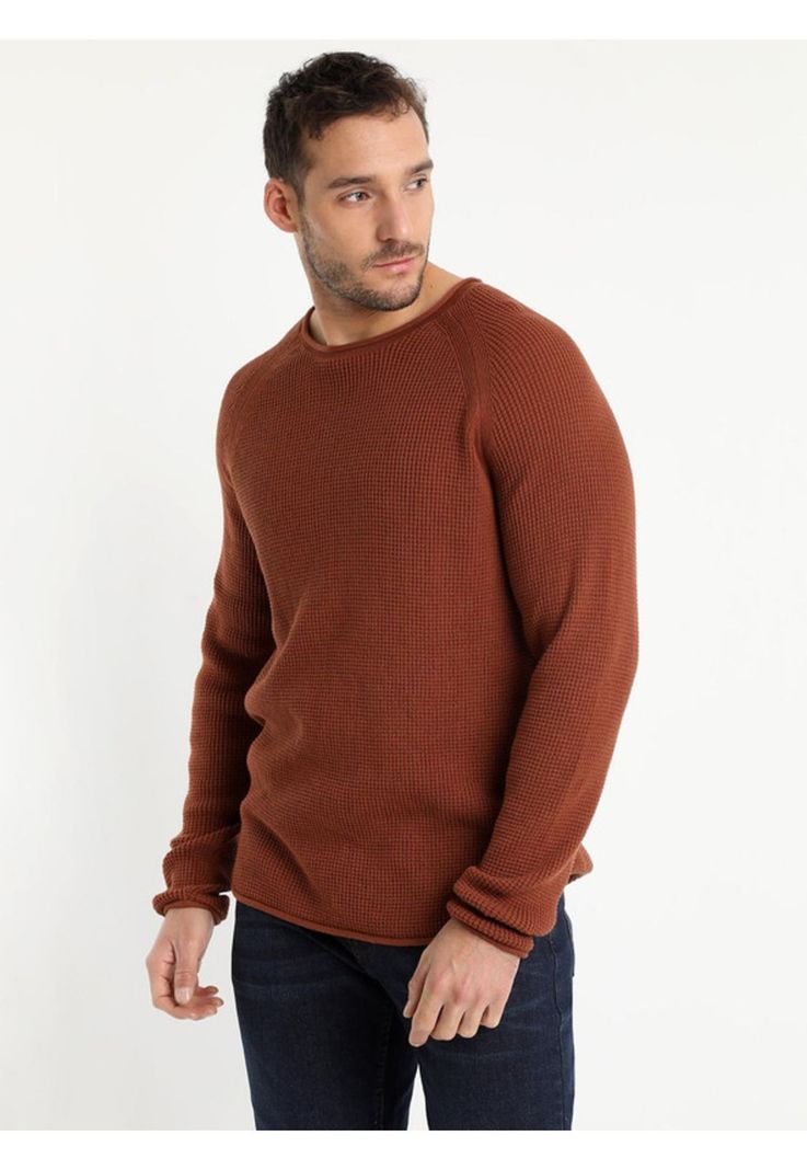 Sweater Cuello Redondo Ladrillo-1