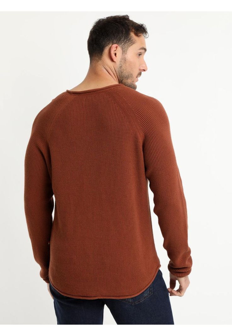 Sweater Cuello Redondo Ladrillo-2