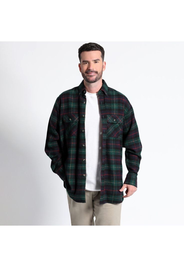 Camisa Leñadora Manga Larga -0