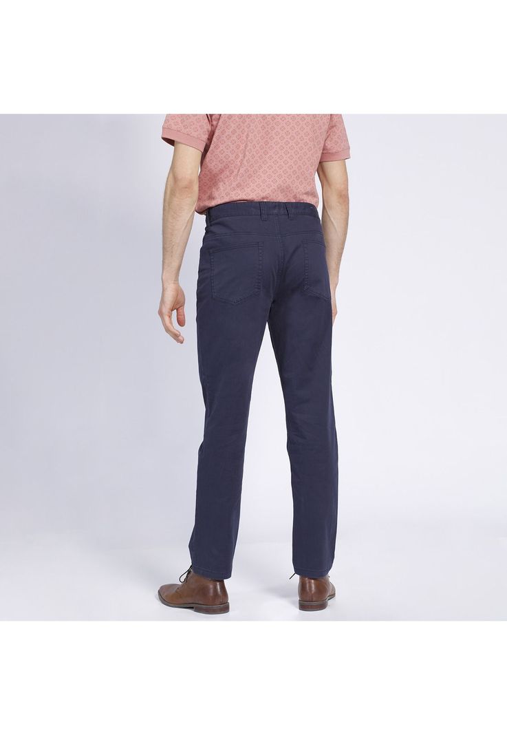 Pantalón Hombre 5 Bolsillos Slim Fit Spandex Azul marino-2