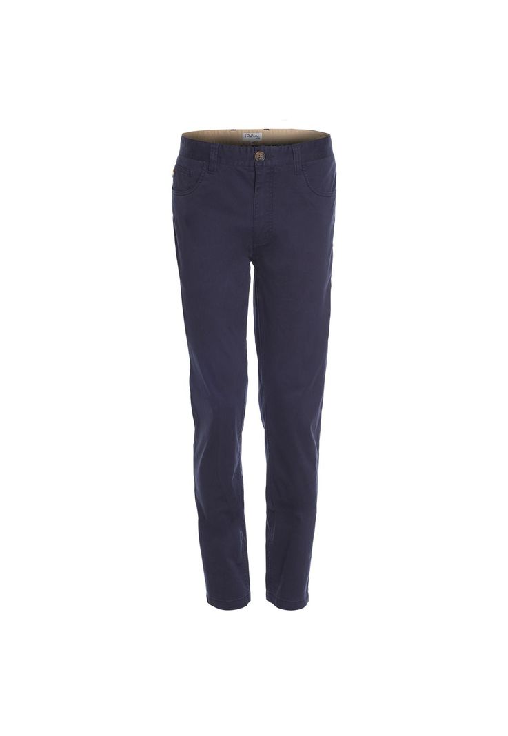 Pantalón Hombre 5 Bolsillos Slim Fit Spandex Azul marino-3
