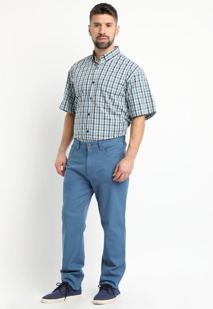 Camisa Fantasia Premium Manga Corta Boton Cuello Azul Marino-2