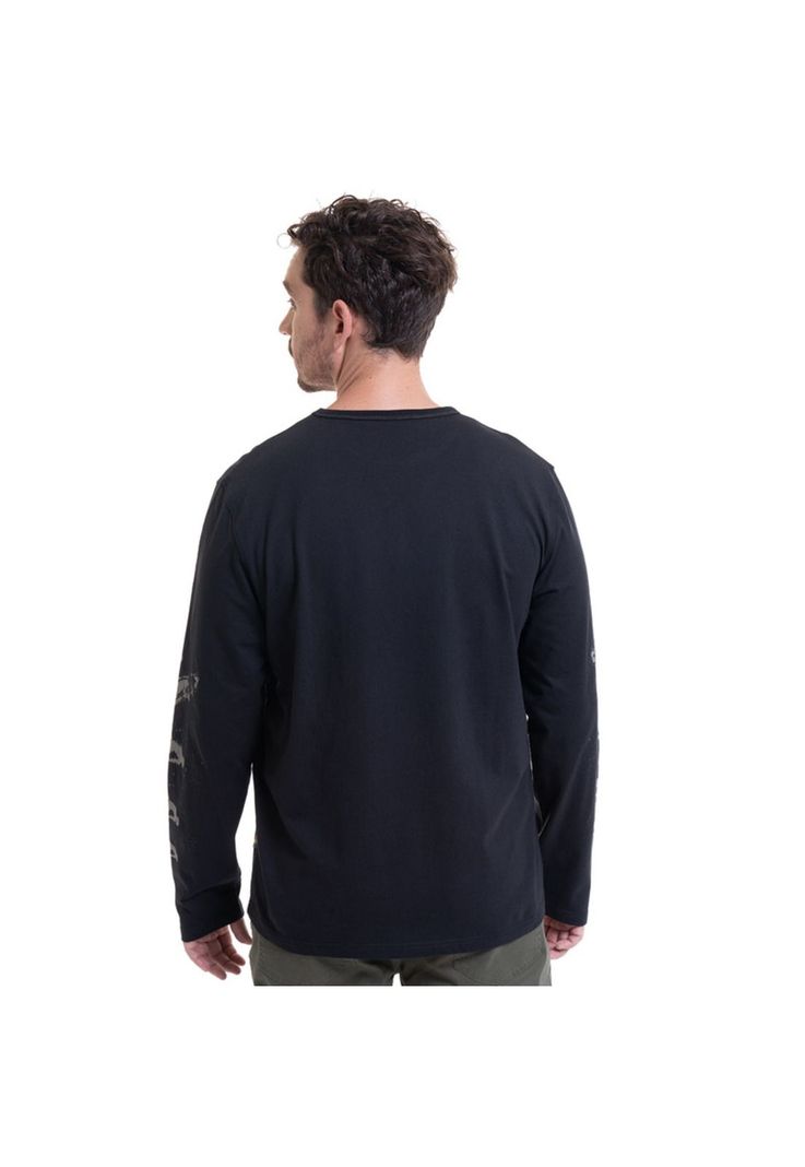 Polera Mangas Estampadas Negro-1