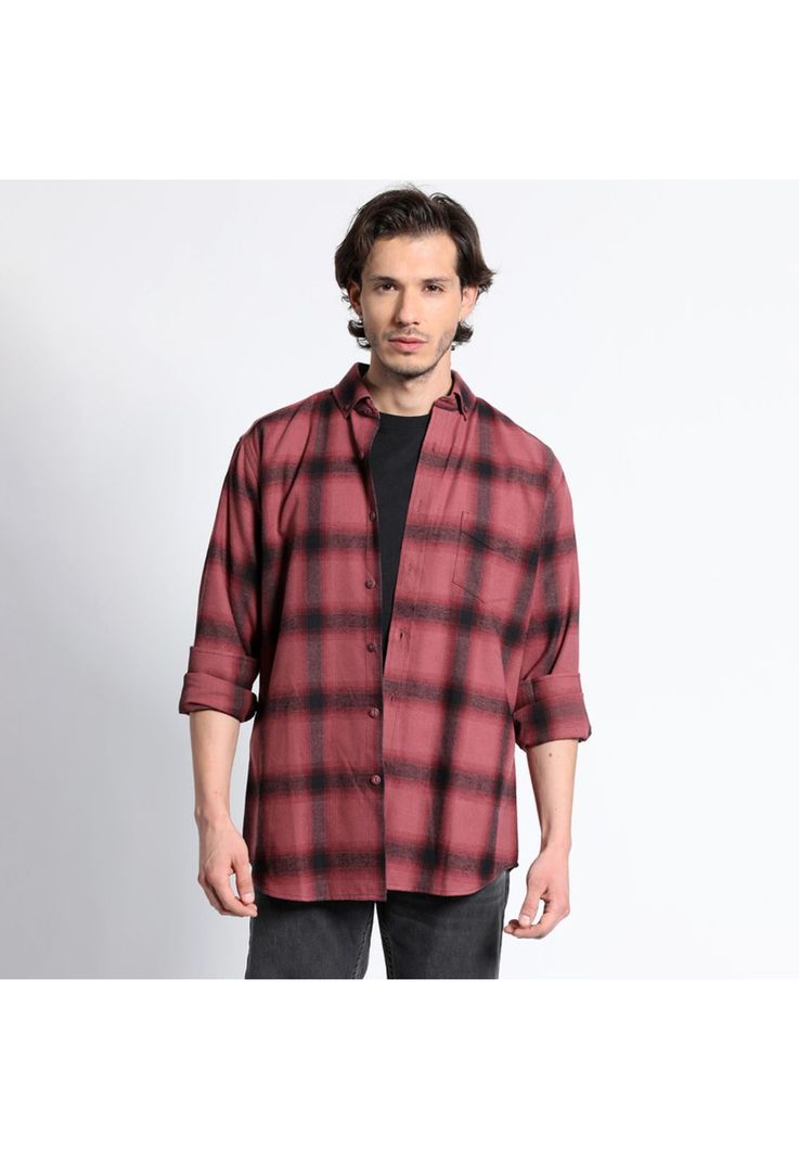 Camisa Manga Larga Franela Regular Fit-0