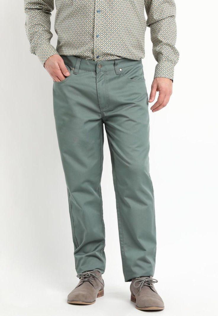 Pantalon 5 Bolsillos Tc Twill Verde Musgo-0