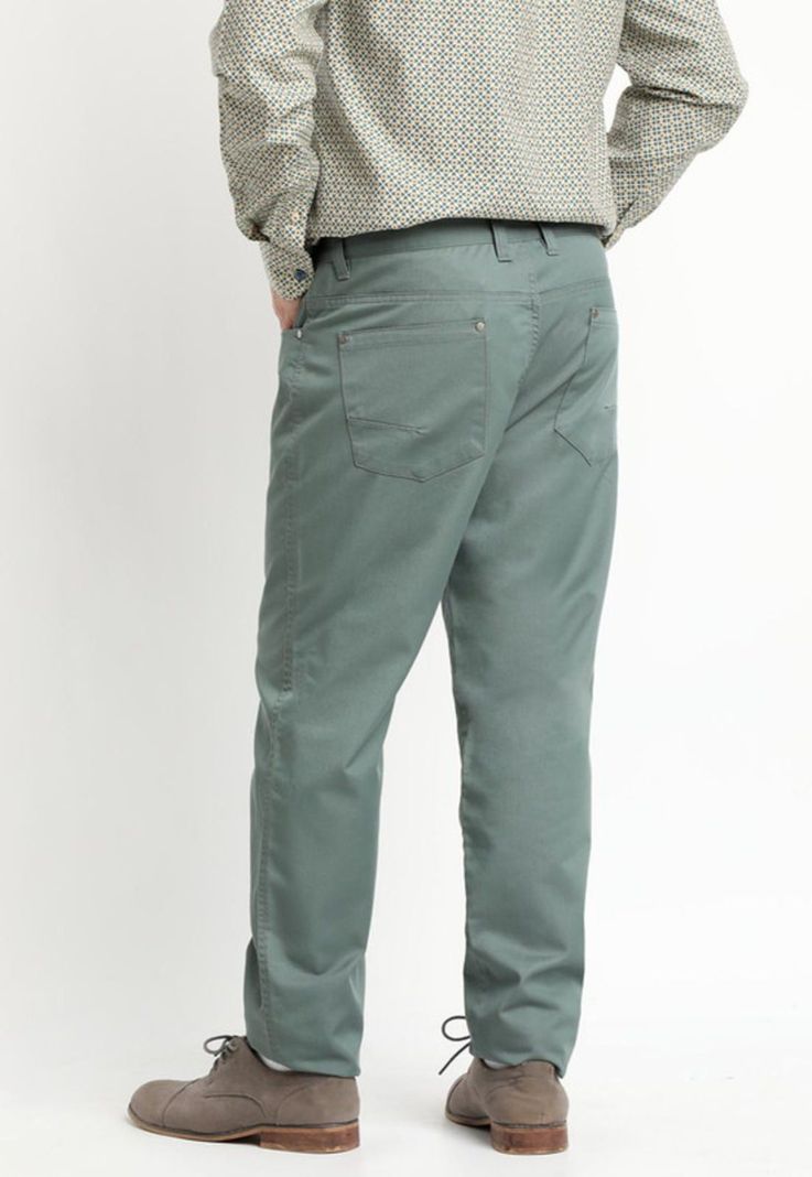 Pantalon 5 Bolsillos Tc Twill Verde Musgo-1