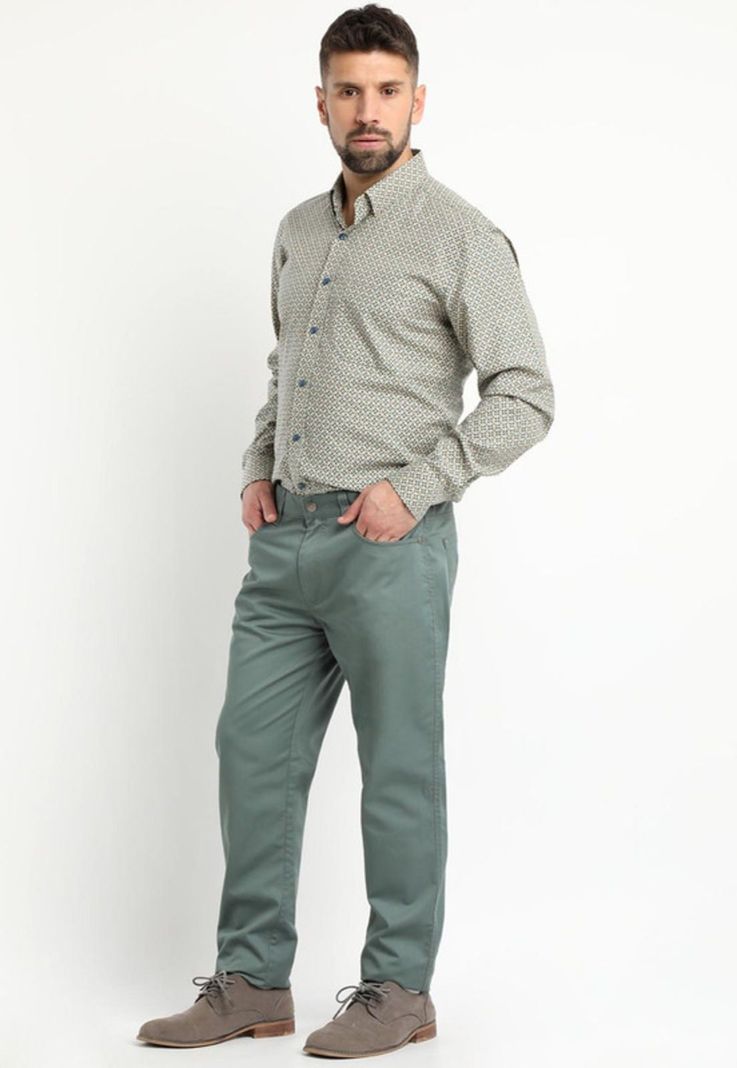Pantalon 5 Bolsillos Tc Twill Verde Musgo-2