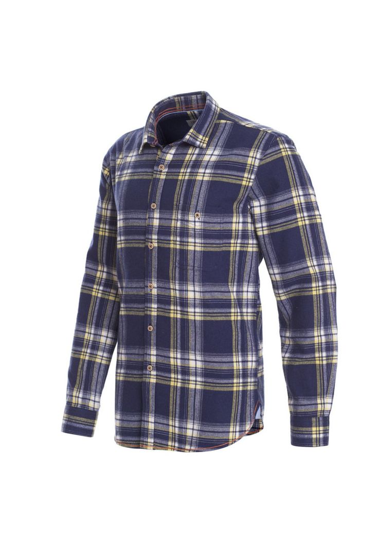 Camisa Manga Larga Cuadros Denim Look Slim Fit-1