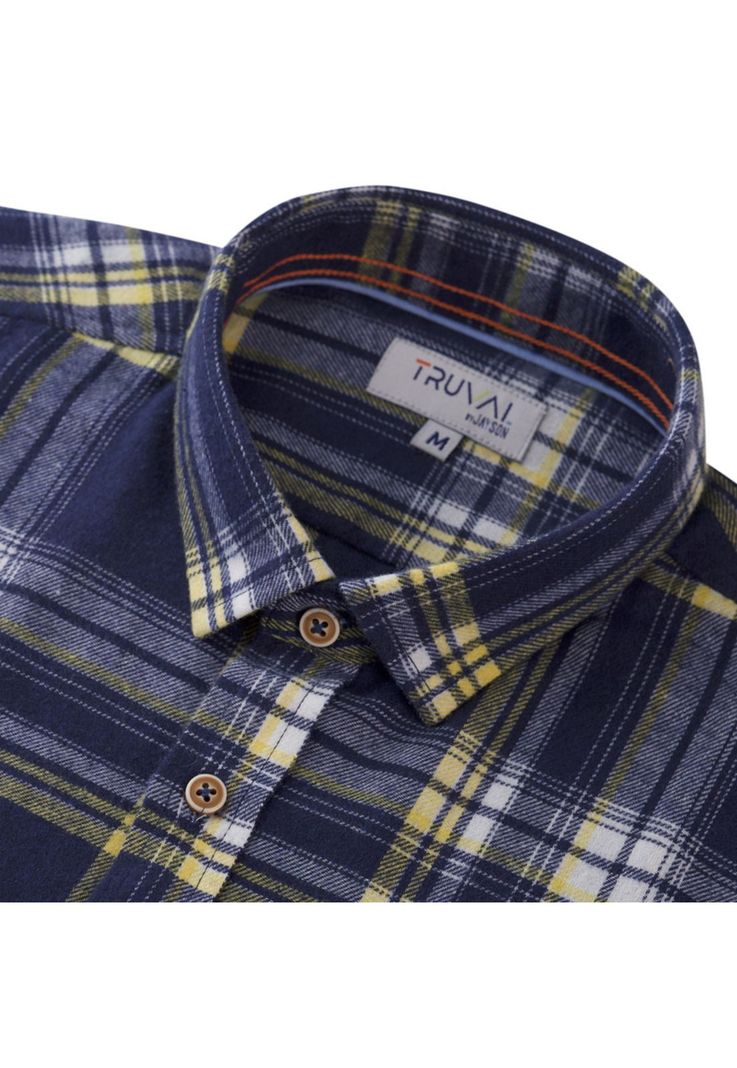 Camisa Manga Larga Cuadros Denim Look Slim Fit-3