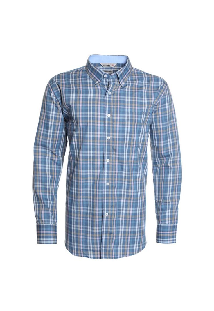 Camisa Fantasia Premium Manga Larga Boton Cuello Celeste-3