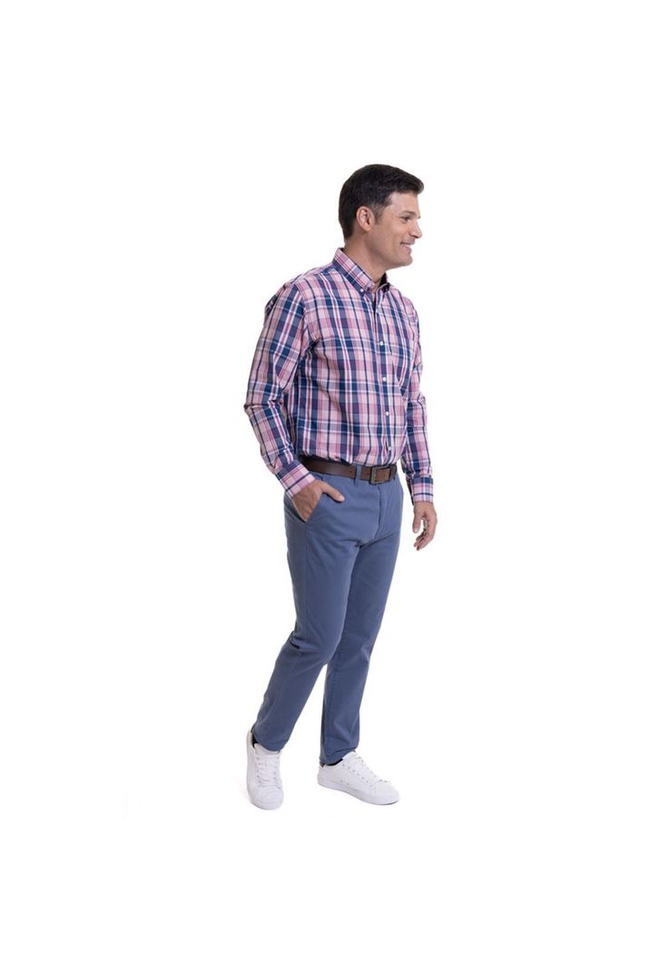 Pantalón Frente Plano Slim Fit Azul claro-2