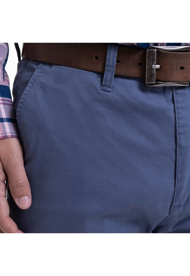 Pantalón Frente Plano Slim Fit Azul claro-3