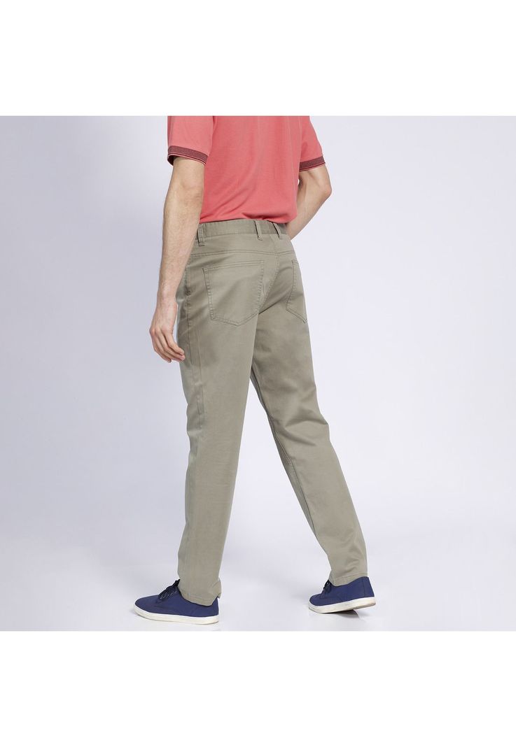 Pantalón Hombre 5 Bolsillos Slim Fit Spandex Oliva claro-2