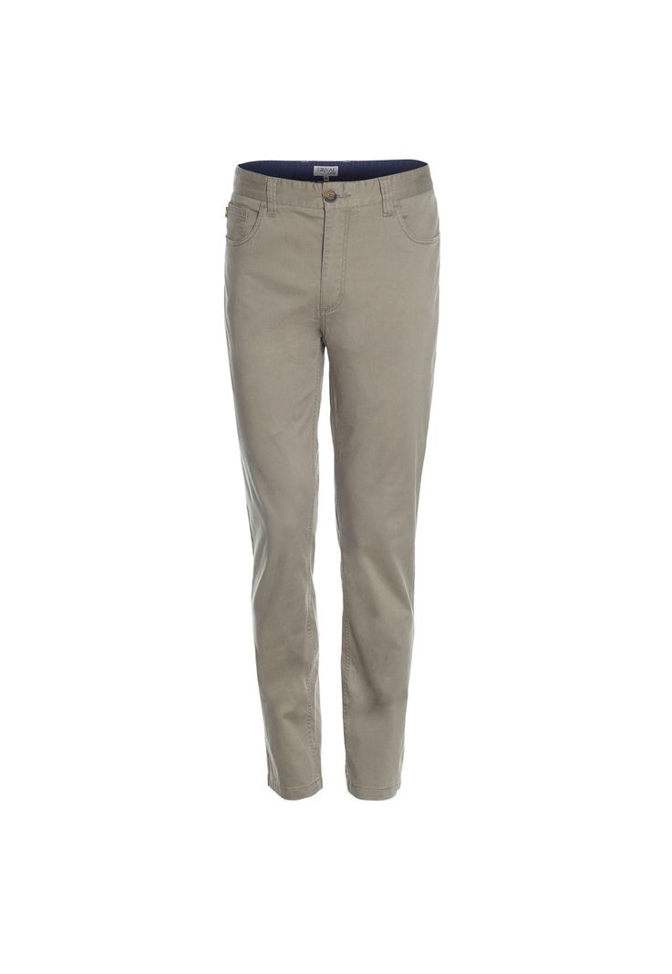Pantalón Hombre 5 Bolsillos Slim Fit Spandex Oliva claro-3