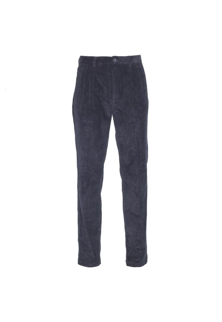 Pantalón Cotelé Con Pinzas Negro-2