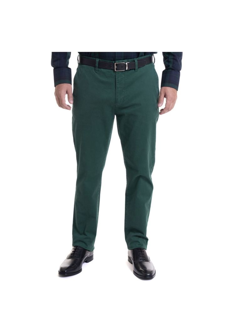 Pantalón Frente Plano Slim Fit Verde-0