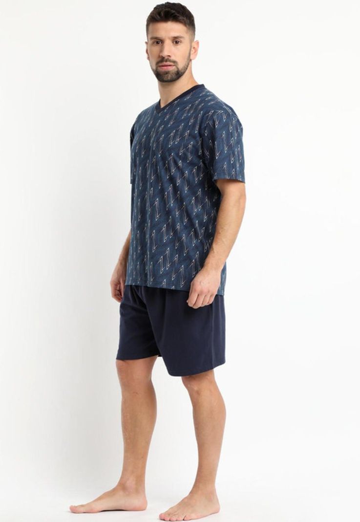 Pijama Jersey Estampado Joven Azul Marino-1