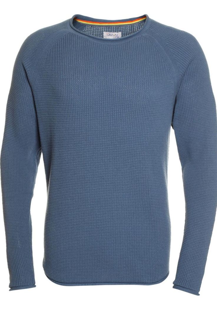 Sweater Cuello Redondo Azul piedra -3