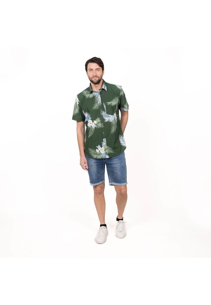 Camisa M/C Guayabera Estampada Regular Fit-3