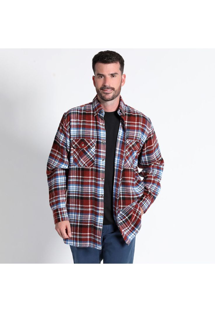 Camisa Leñadora Manga Larga -0