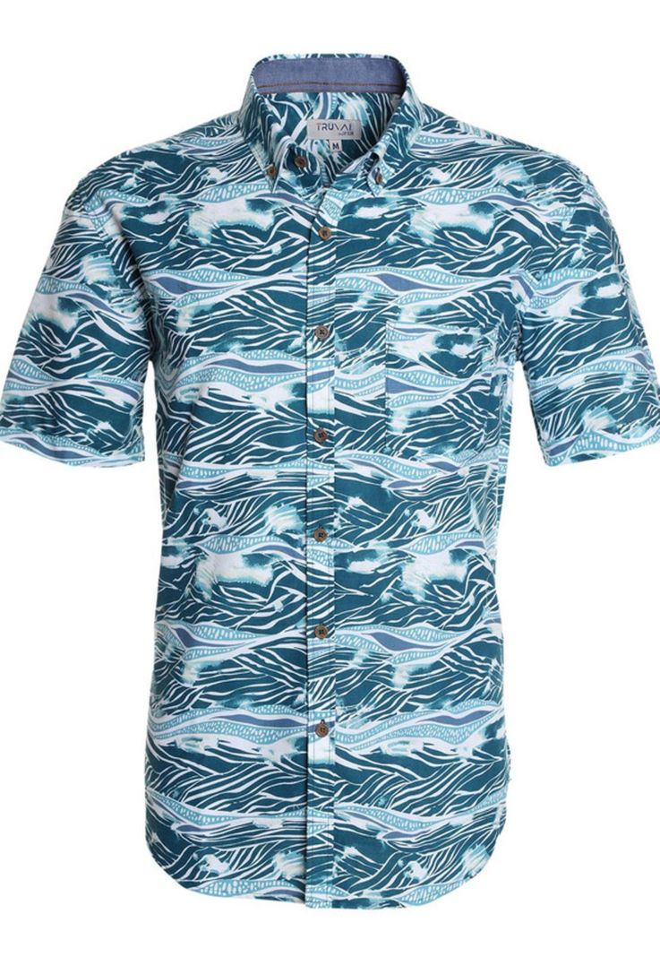 Camisa Estampada Diseño Mc Turquesa-3