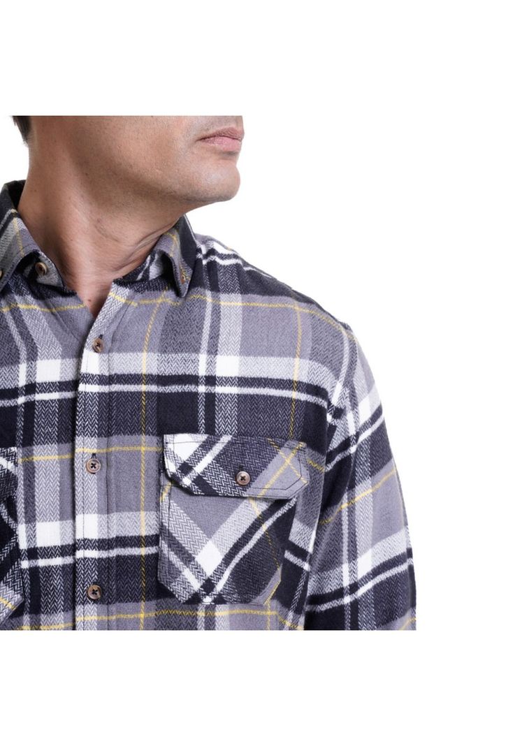 Camisa Leñadora Gris Claro-3