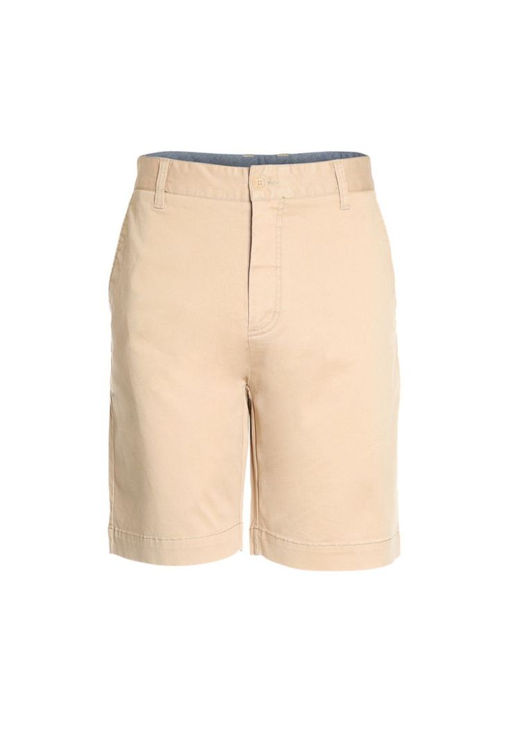 Bermuda Gabardina Frente Plano Beige-3