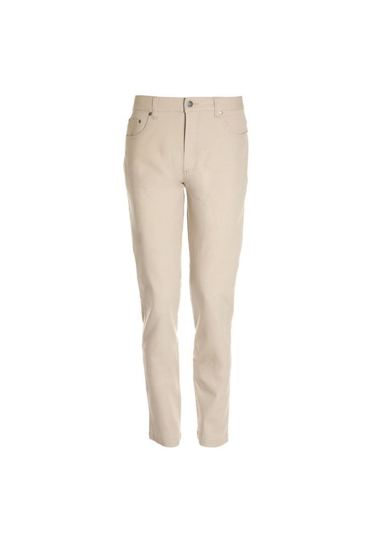 Pantalon Canvas 5 Bolsillos Spandex Beige-3