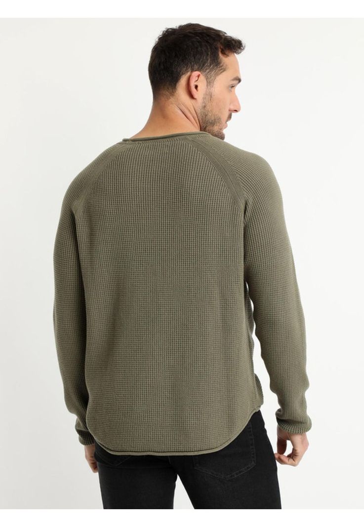 Sweater Cuello Redondo Khaki claro-2