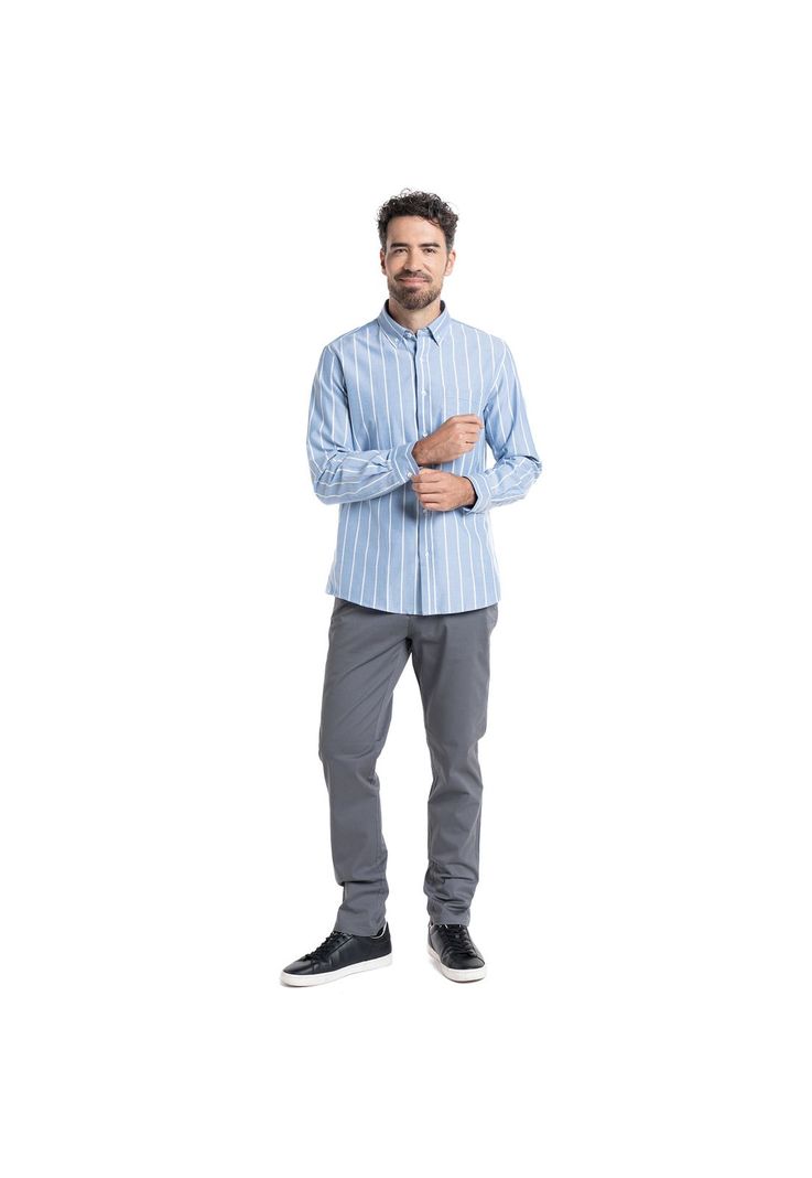 CAMISA OXFORD LISTADA-0