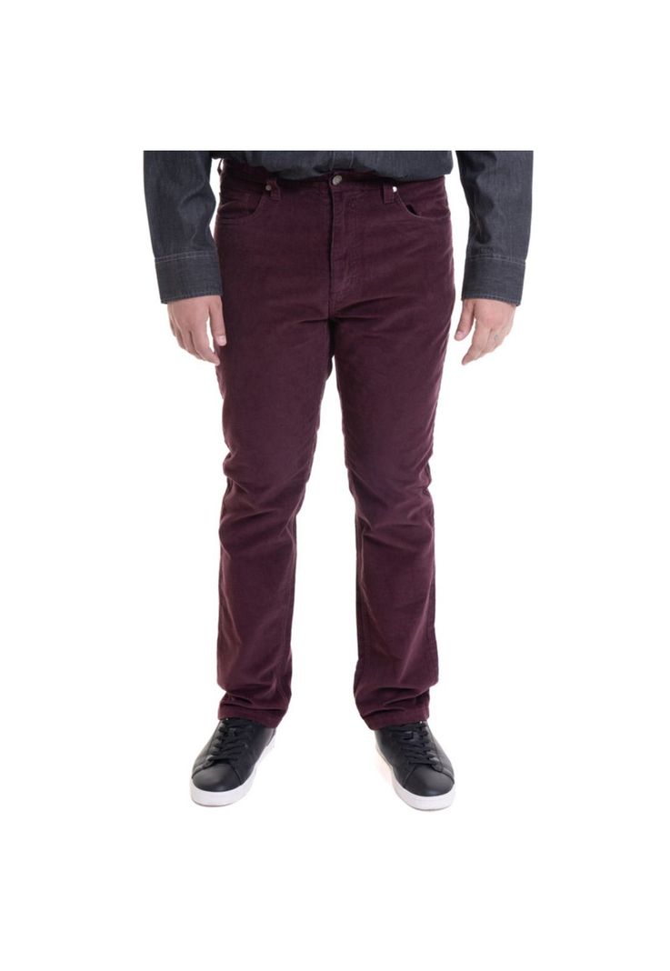 Pantalon 5 Bolsillos Spandex Burdeo-0