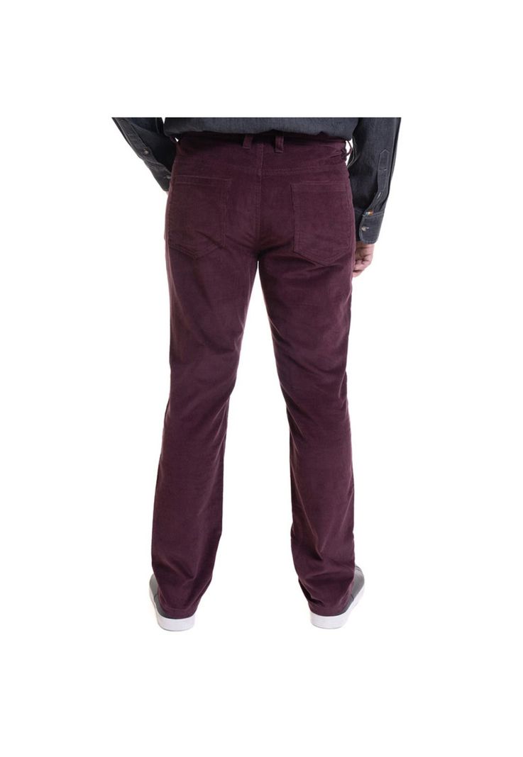 Pantalon 5 Bolsillos Spandex Burdeo-1