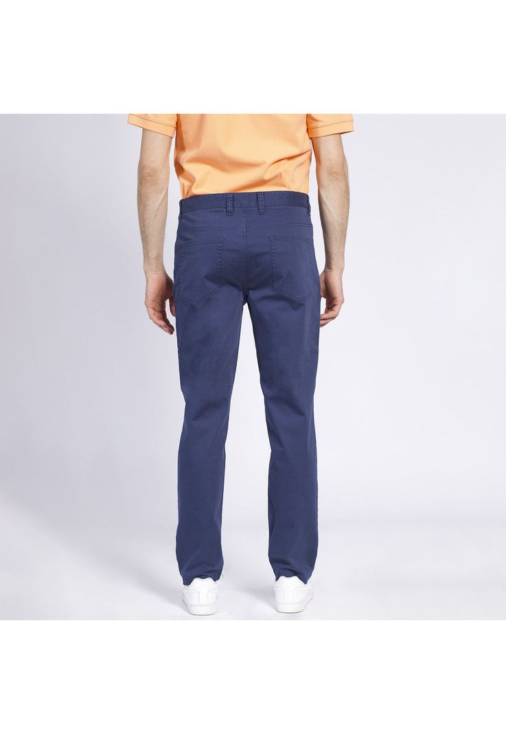 Pantalón Hombre 5 Bolsillos Slim Fit Spandex Azul-2