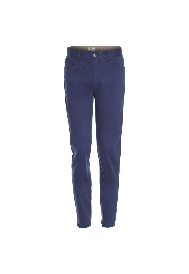 Pantalón Hombre 5 Bolsillos Slim Fit Spandex Azul-3