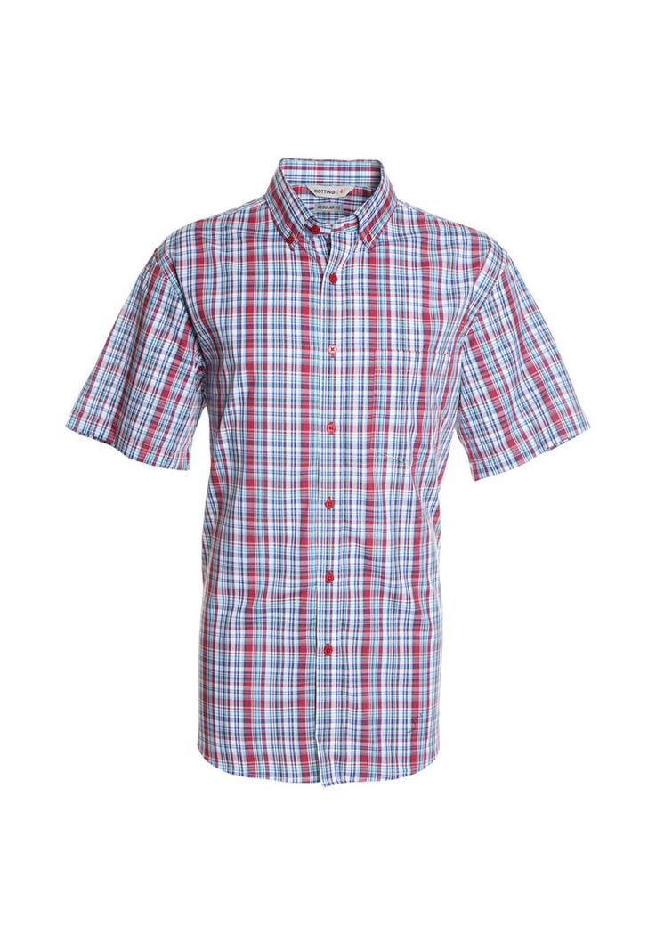 Camisa Fantasia Premium Manga Corta Boton Cuello Rojo-3