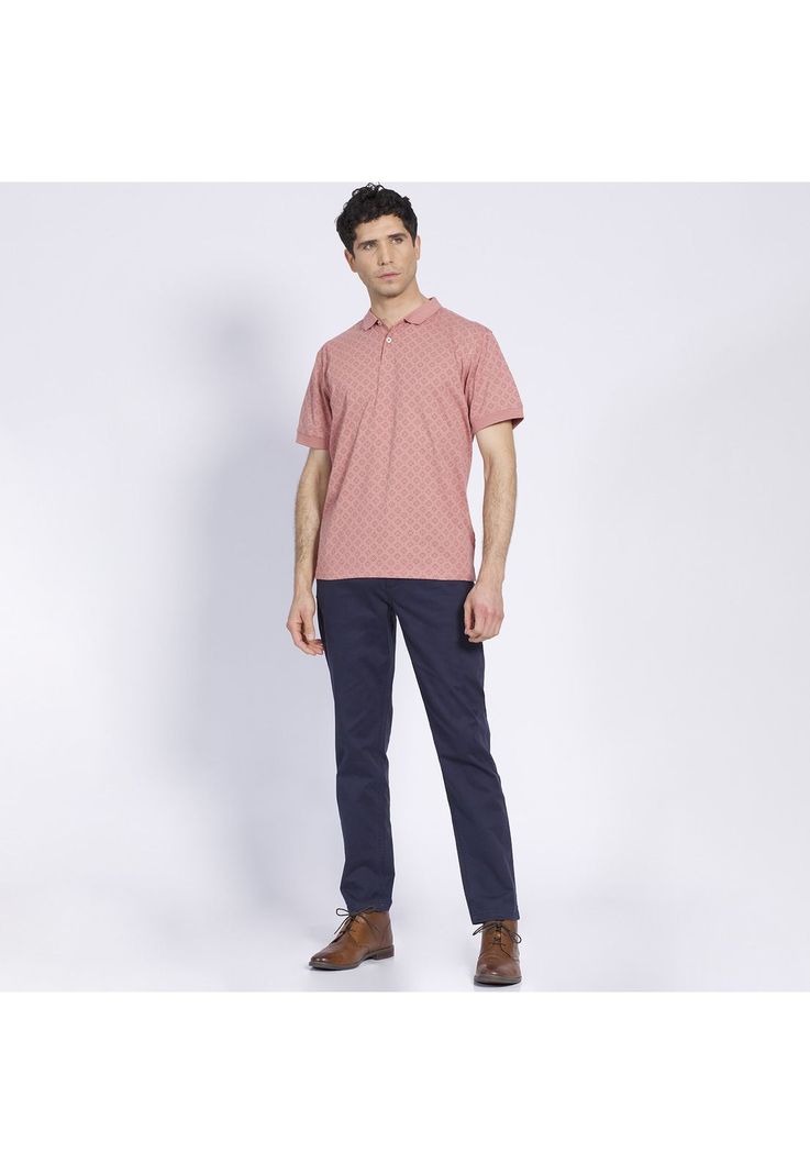 Polera Manga Corta Jersey Estampada Coral-0