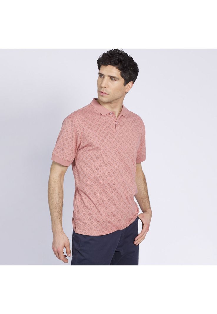 Polera Manga Corta Jersey Estampada Coral-2