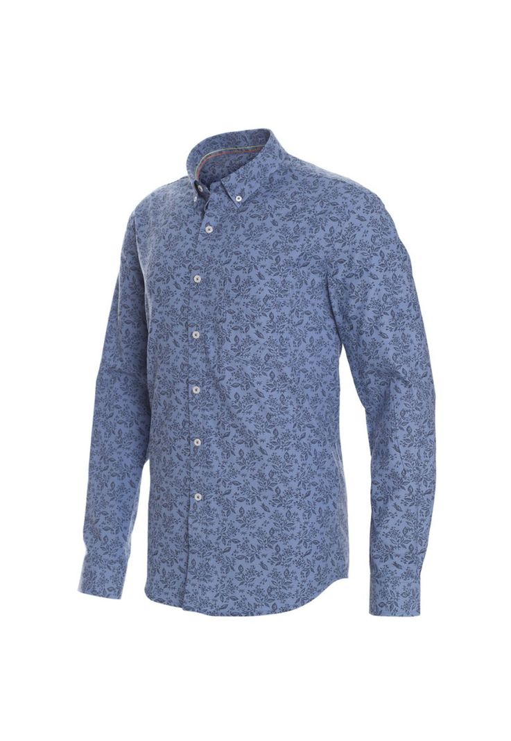 Camisa Manga Larga Oxford Estampada Slim Fit-1