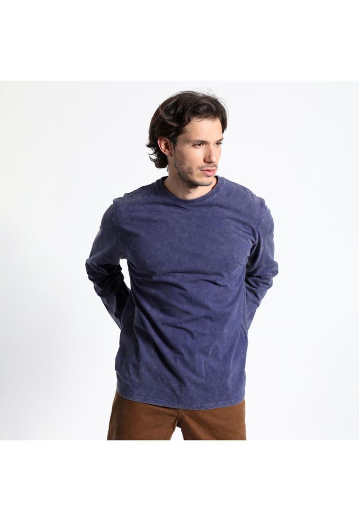 Polera Manga Larga Cuello Redondo Vintage-0