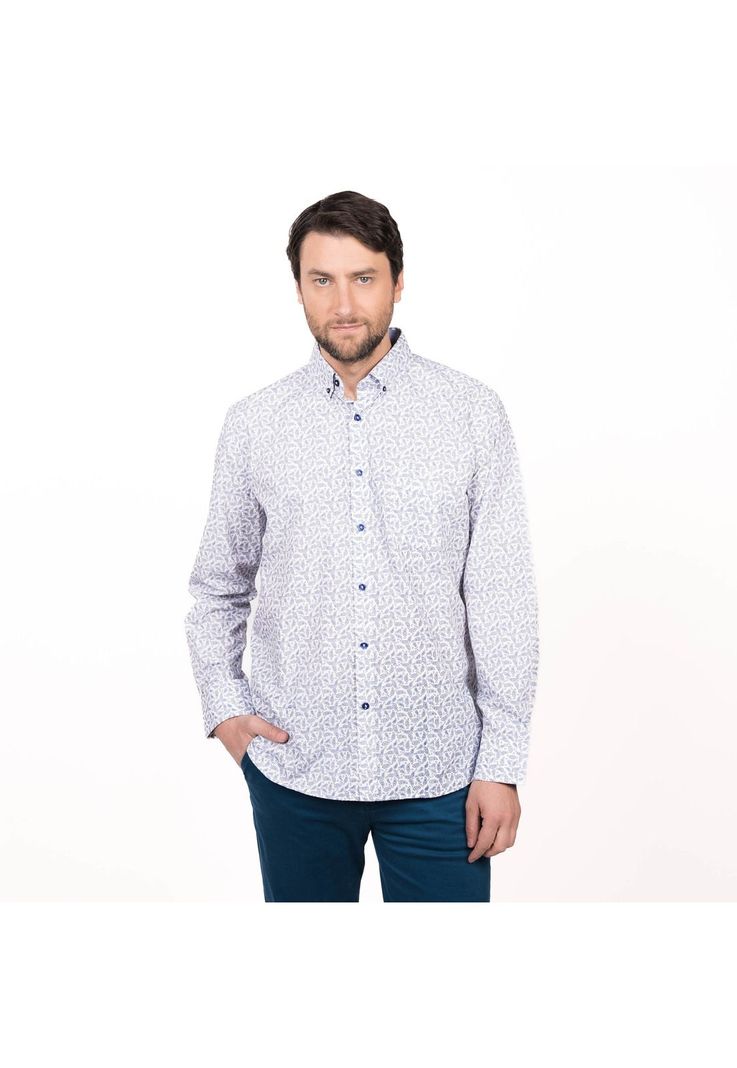 Camisa Trevira Estampada Regular Fit-0