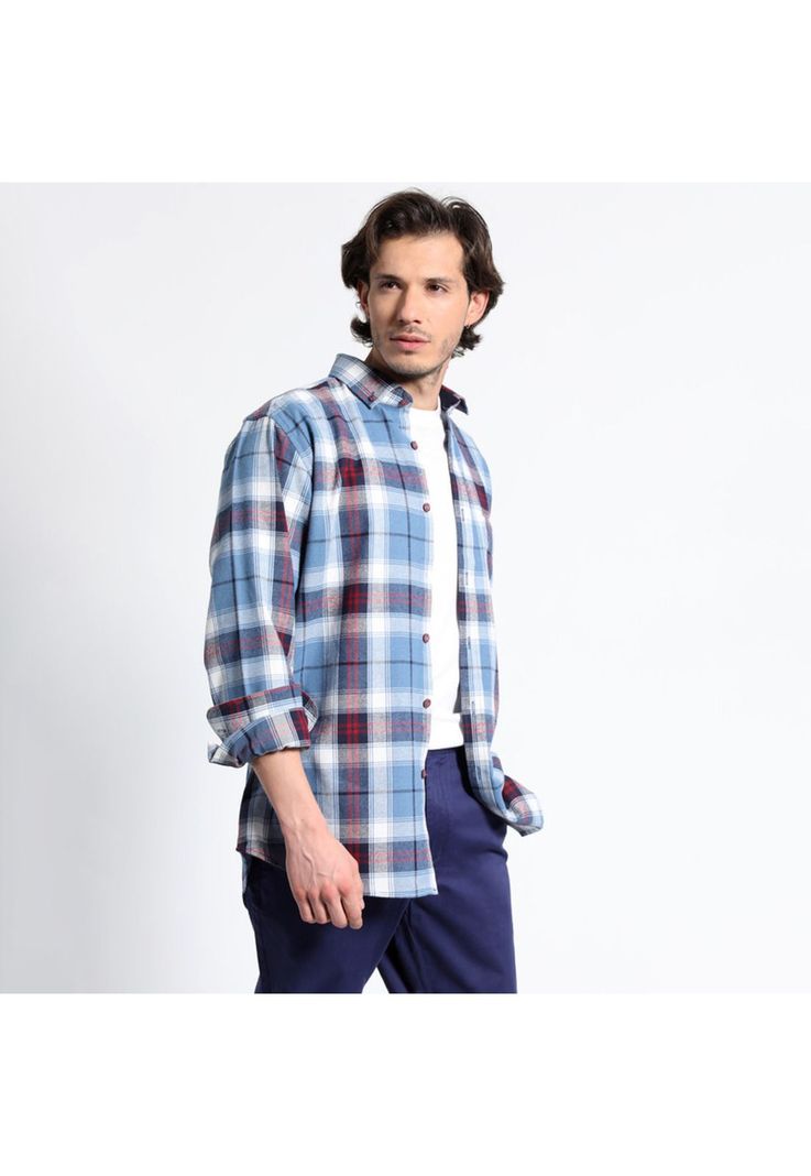 Camisa Manga Larga Franela Regular Fit-1