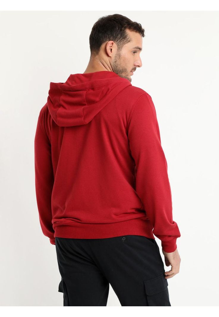 Poleron Full Zipper Rojo oscuro-2