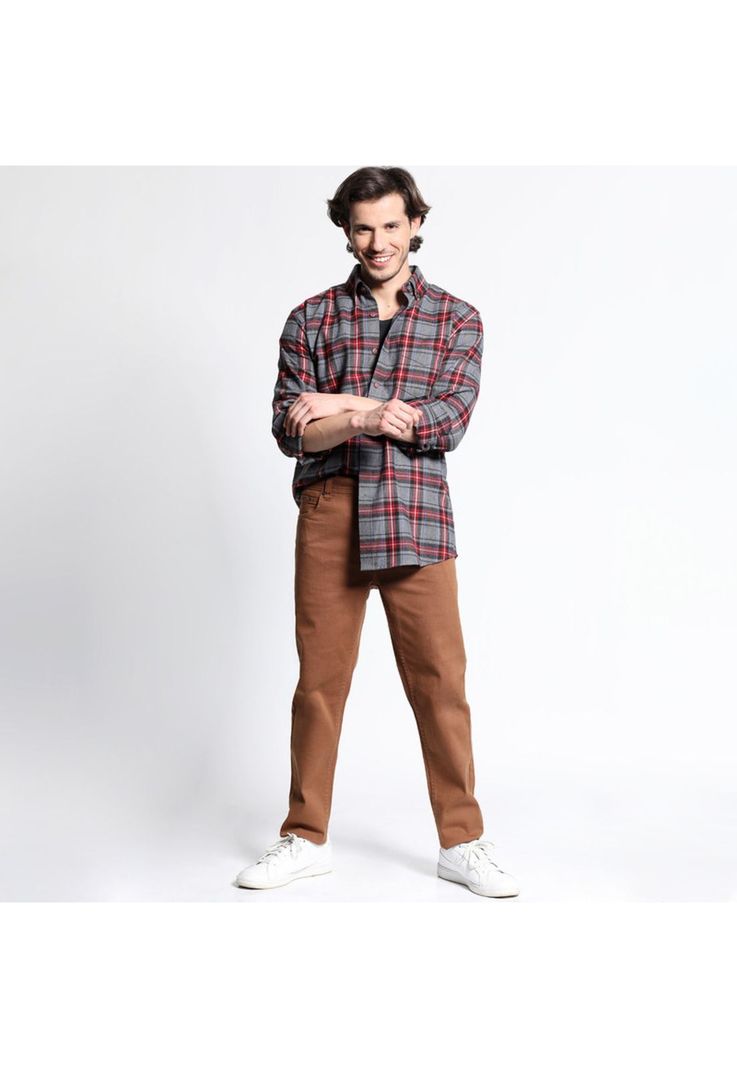Camisa Manga Larga Franela Regular Fit-2