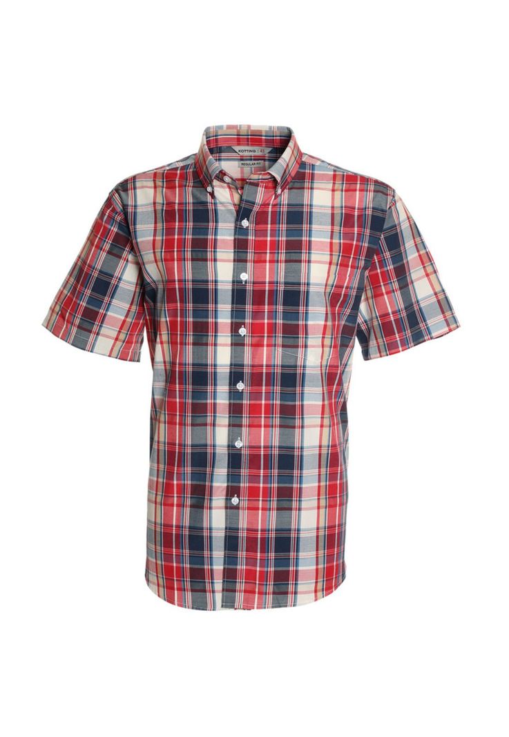 Camisa Fantasia Clasica Manga Corta Boton Cuello Azul Marino-3