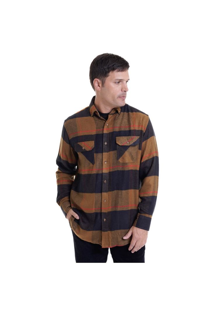 Camisa Leñadora Naranja-0
