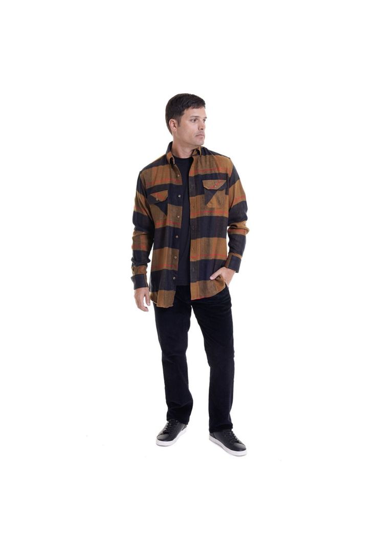 Camisa Leñadora Naranja-2