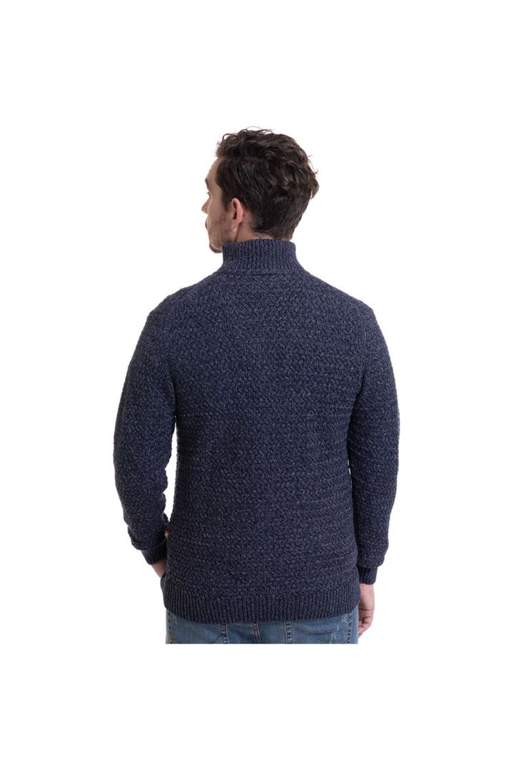Sweater Medio Cierre Azul Marino-1