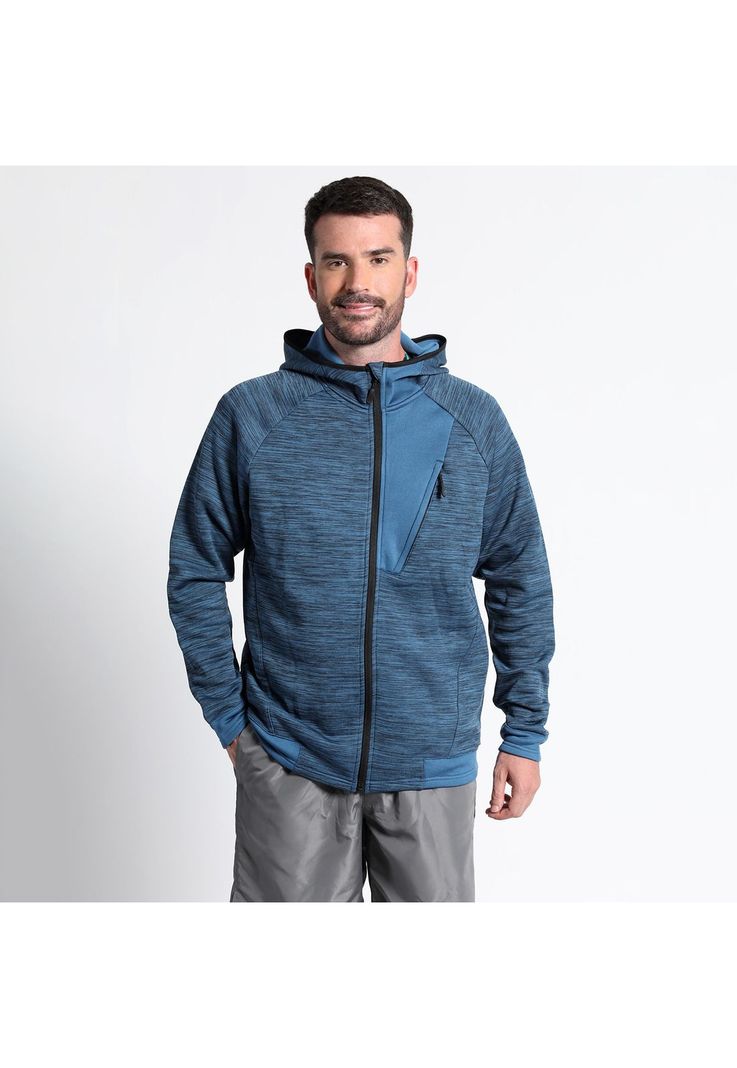 Polerón Full Zipper Cuello Alto Con Capucha-0